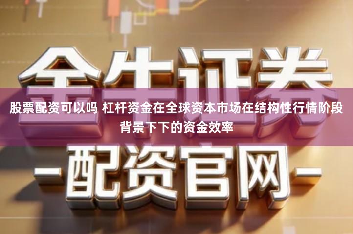 股票配资可以吗 杠杆资金在全球资本市场在结构性行情阶段背景下下的资金效率